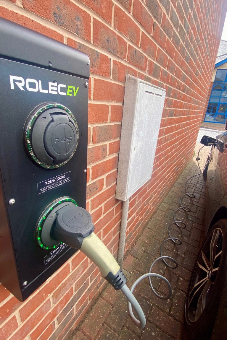Our on-site Rolec EV charging point