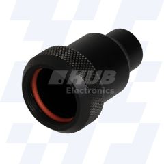 A37-445-6J23KN - EMCA Straight M Thread Adaptor, MIL-DTL-38999 Series III, Black Hybrid, Shell Size 19