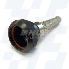 A37-230-1205 - EMCA Straight Braid Tail Adaptor, MIL-DTL-38999 Series III, Black Zinc Nickel, Shell Size 09