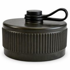 Front view of EMCA Electro-Mechanic C37-429 Receptacle Cap in Green Hard Anodised finish