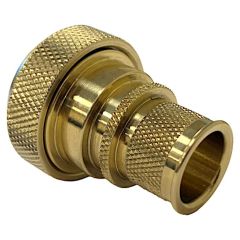 Rear view of EMCA Straight Screened Adaptor in Aluminium Bronze Passivated finish (Part Number: A37-796-2905)
