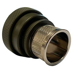 Rear view of EMCA Straight Screened Adaptor in Olive Drab Hybrid finish (Part Number: A37-796-1U04)