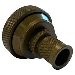 Rear view of EMCA Straight (RFI/EMI) Screened Adaptor in Olive Drab Cadmium finish (Part Number: A37-526-1604KN)
