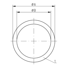 Dimensions of EMCA Electrically Conductive Gasket (Part Number: FD38-391-Y06 (VG96940-06-F007B))