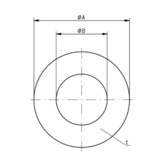 Dimensions of EMCA Electrically Conductive Gasket (Part Number: F98-202-Y03 (VG96940-06-G004B))