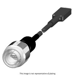 Front view of EMCA Connector Solutions X2-9874 USB-C Plug Connector with Cordset