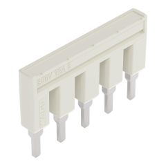 Front view of WAGO TOPJOB®S 2004 Series Jumper Bar, 5 Way, Light Grey (Part Number: 2004-405)