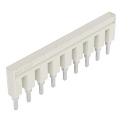 Front view of WAGO TOPJOB®S 2004 Series Jumper Bar, 9 Way, Light Grey (Part Number: 2004-409)