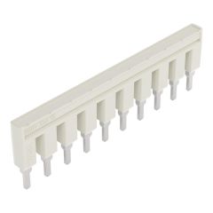 Front view of WAGO TOPJOB®S 2004 Series Jumper Bar, 10 Way, Light Grey (Part Number: 2004-410)