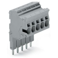 Front view of WAGO TOPJOB®S 2004 Series Connector Strip, 4 Pole, Grey (Part Number: 2004-554)
