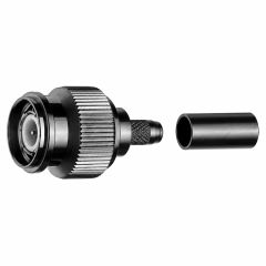 Side view of Telegärtner TNC Series Plug Coaxial Connector (Part Number: J01010A2255 (100023730))