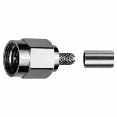 Side view of Telegärtner SMA Series Plug Coaxial Connector (Part Number: J01150A0021 (100024598))