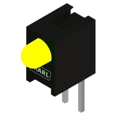 Side view of MARL 113 Series PCB Mounted LED with Yellow LED (Part Number: 113-311-04)