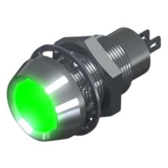 Side view of MARL 512 Series Panel Indicator LED with Green LED