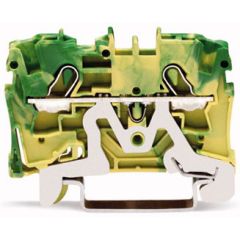 WAGO TOPJOB®S 2004 Series Rail Mounted 2 Conductor Ground (Earth) Terminal Block - 2004-1207