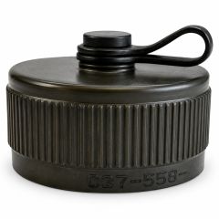 Front view of EMCA Electro-Mechanic C37-558 Receptacle Cap in Black Hard Anodised finish