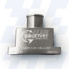 GCMD01-1-51-08E-A-2-08 - Gauthier Straight Shielded Micro D-Sub Adaptor, Shell Size 51, Elliptical Spout Size 08E, MIL-DTL-83513, Electroless Nickel