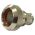 Front view of EMCA Straight Screened Adaptor in Stainless Steel Passivated finish (Part Number: A37-526-1104KN)