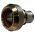 Front view of EMCA Straight Screened Adaptor in Electroless Nickel finish (Part Number: A37-526-2510KN)