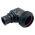 Front view of EMCA Electro-Mechanic A37-525 90 Degree Screened Adaptor in Black Zinc Nickel finish