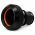 Front view of EMCA Electro-Mechanic A37-526 Straight Screened Adaptor in Black Zinc Nickel finish