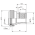 Dimensions of EMCA Straight Screened Adaptor in Black Zinc Nickel finish (Part Number: A37-526-3204KN)