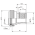 Dimensions of EMCA Straight Screened Adaptor in Black Hybrid finish (Part Number: A37-526-2J06KN)