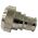 Side view of EMCA Straight Screened Adaptor in Stainless Steel Passivated finish (Part Number: A37-526-1104KN)