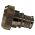 Side view of EMCA Straight Screened Adaptor in Electroless Nickel finish (Part Number: A37-526-2505KN)
