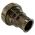Rear view of EMCA Straight Screened Adaptor in Electroless Nickel finish (Part Number: A37-526-3505KN)