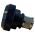 Side view of EMCA Straight Screened Adaptor in Black Hybrid finish (Part Number: A37-526-1J04KN)