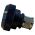 Side view of EMCA Straight Screened Adaptor in Black Hybrid finish (Part Number: A37-526-4J08KN)