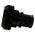 Side view of EMCA Straight Screened Adaptor in Black Zinc Nickel finish (Part Number: A37-796-3203)