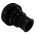 Rear view of EMCA Straight Screened Adaptor in Black Zinc Nickel finish (Part Number: A37-796-3203)