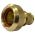 Front view of EMCA Straight (RFI/EMI) Screened Adaptor in Aluminium Bronze Passivated & Electroless Nickel finish (Part Number: A37-796-69512)