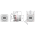 Dimensions of EMCA Connector Solutions RJ45 CAT6A Feedthrough Square Flange Receptacle in Cadmium Olive Drab finish (Part Number: X1-9888-19-6 N 0)