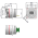 Dimensions of EMCA Connector Solutions X1-9886 RJ45 CAT6A PCB Square Flange Receptacle