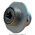 Front View of EMCA Connector Solutions RJ45 CAT6A Feedthrough Jam Nut Receptacle in Electroless Nickel finish