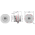 Dimensions of EMCA Connector Solutions RJ45 CAT6A Feedthrough Jam Nut Receptacle in Electroless Nickel finish (Part Number: X1-9889-19-5 N 0)