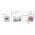 Dimensions of EMCA Connector Solutions X2-9852 USB-A Square Flange Receptacle Feedthrough