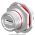 Front view of EMCA Connector Solutions X2-9853 USB-A Jam Nut Receptacle Feedthrough