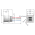 Dimensions of EMCA Connector Solutions X2-9860 Dual USB-A Square Flange Receptacle for Power Supply