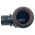 Front view of EMCA Electro-Mechanic A37-795 90 Degree Screened Adaptor in Black Zinc Nickel finish