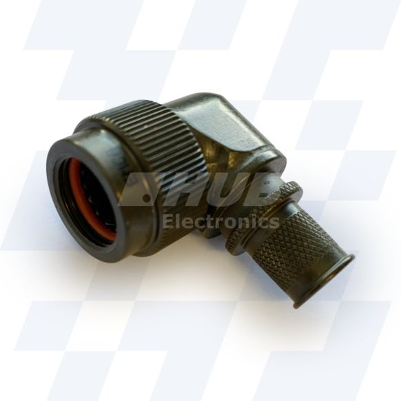 A77-333-9418 - EMCA 90 Degree Screened Adaptor, MIL-DTL-38999 Series I & II, Olive Drab Zinc Cobalt, Shell Size 24/25