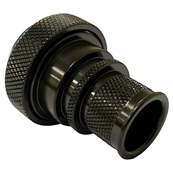 Rear view of EMCA Straight Screened Adaptor in Olive Drab Zinc Cobalt finish (Part Number: A37-526-5412KN)