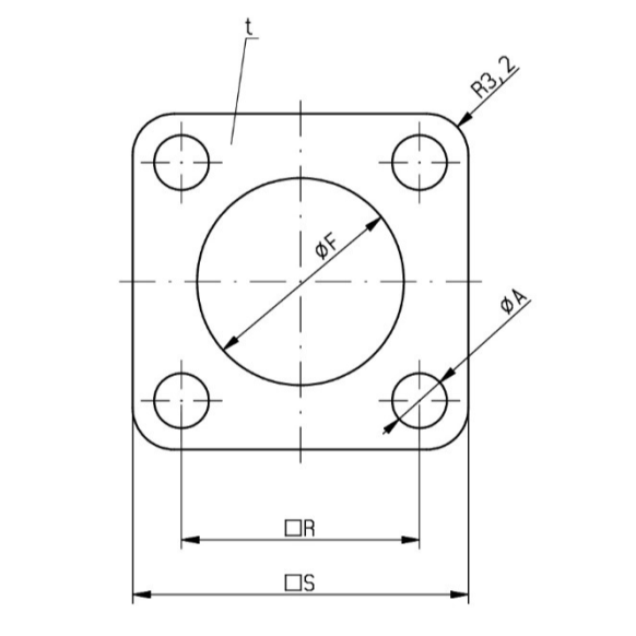 Dimensions of EMCA Electrically Conductive Gasket (Part Number: F29-450-YA5 (VG96940-06-B004B))