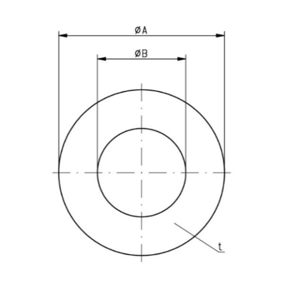 Dimensions of EMCA Electrically Conductive Gasket (Part Number: F98-202-201 (VG96940-06-G001A))