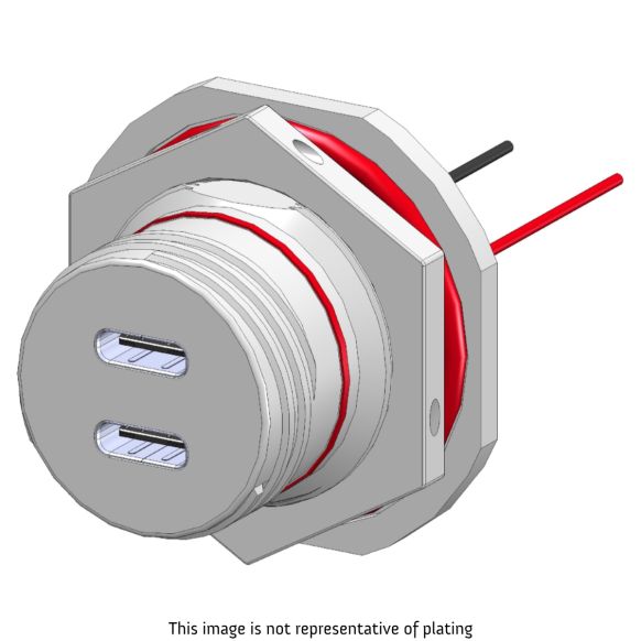 X2-9847-15-V 0500 | EMCA Connector Solutions Dual USB-C Jam Nut ...