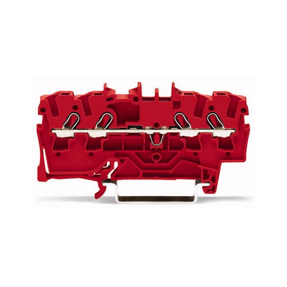 WAGO TOPJOB®S 2002 Series Rail Mounted 4 Conductor Through Terminal Block - 2002-1403
