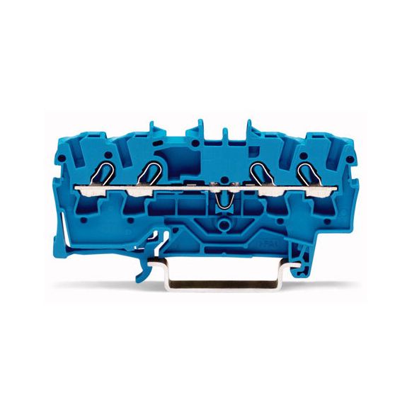 WAGO TOPJOB®S 2002 Series Rail Mounted 4 Conductor Through Terminal Block - 2002-1404